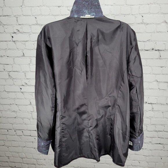 Coldwater Creek Blue & Purple Lightweight Open Notch Blazer Jacket Size 20 - Picture 6 of 13